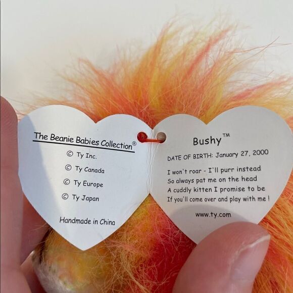 Bushy the Lion (RETIRED) 2000 Beanie Baby Ty Inc. 90s Toy Collectable - Picture 5 of 5
